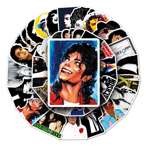 51 Pcs Michael Jackson Graffiti Sticker, Decoration Sticker for Lu