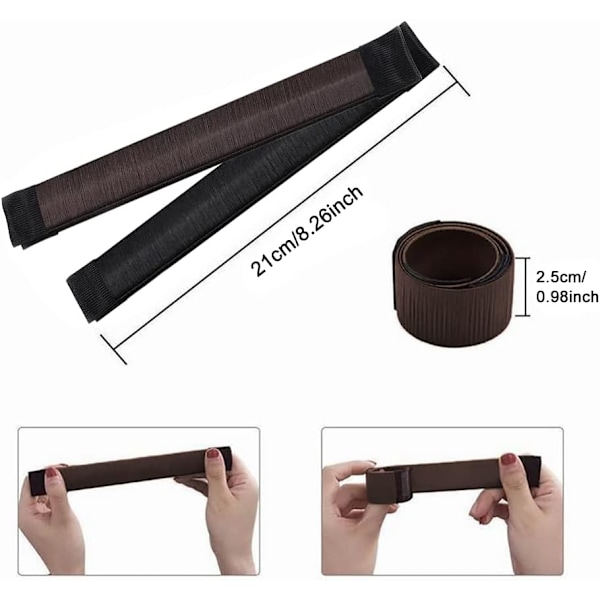 2 stk Donut Bun Maker, Twist Bun, for headband Magic Chignon hår