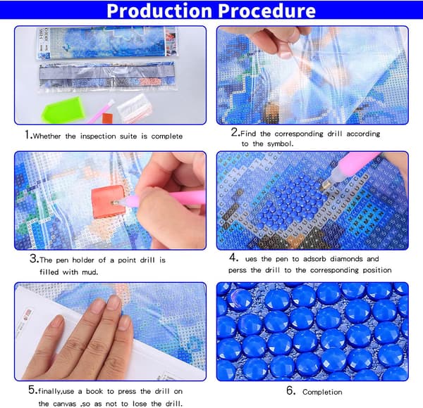 5D DIY Timanttimaalaus Peinture Kit Complete - Sinilinnut/30