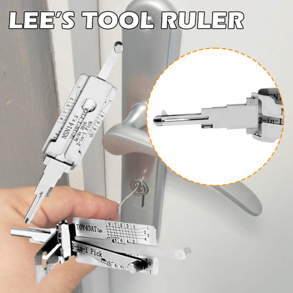 Original 2-i-1 Lishi-værktøj TOY43AT, NSN14V.2 håndværktøj silverB NSN14V.2