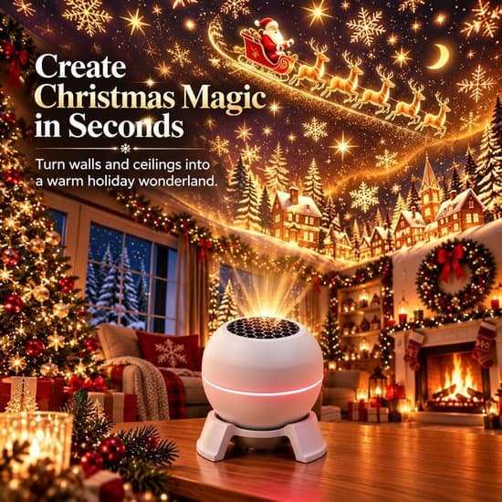 Magisk juleprojektions-natlampe USB juleprojektor til indendørs brug 1 pc