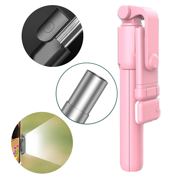 Selfie Stick, Bærbar Selfie Stick i Aluminiumlegering Stativ med