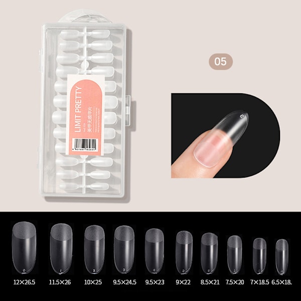 240 st Gel X Naglar Tips Press on Extension Akryl Full Cover 5