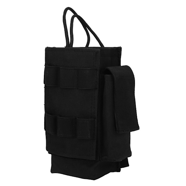 Molle Radio Pocket Mini Radio Kotelopussi Vedenpitävä Walkie Talkie Kotelo Sivutaskuilla Musta