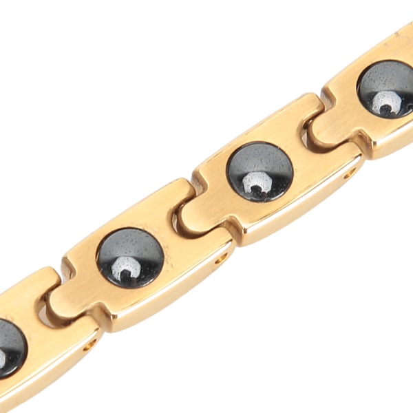 Magnetarmband för smärtlindring i rostfritt stål Magnetisk terapiarmband Hälsosamt guld
