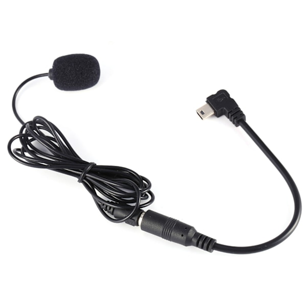 Svart 3,5 mm ekstern mikrofon klips på mikrofon + adapterkabel for GoPro Hero4 3/3+
