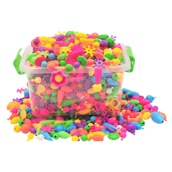 188 kpl Pop Beads -setti lapsille Korujen tekeminen Hauska DIY Hiuspannan renkaat Lelut pojille Tytöille Lapsille 188 capsules