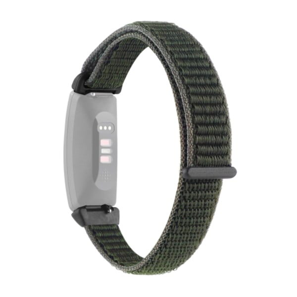 For Fitbit Inspire 2 Nylon Loop Strap Watch Band Army Green
