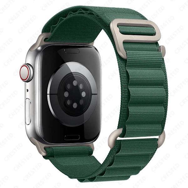 Alpin-lenkki Apple Watch -rannekkeelle 49mm 44mm 40mm 45mm 41mm 42mm 38mm 49 44 45 mm rannekoru iWatch sarja 7 6 3 se 8 Ultra 49 ranneke Tummanvihreä Dark green 42 44 45-ultra 49mm