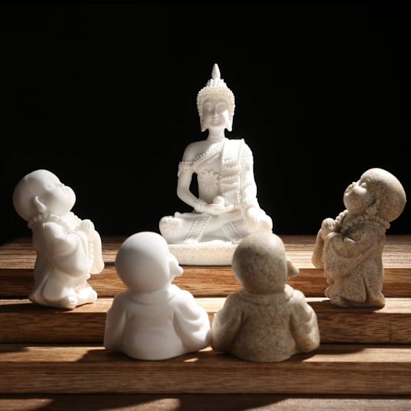 pcs Carefree Kala-Buddha-patsas, Minimalistinen Hiekkakivikoriste