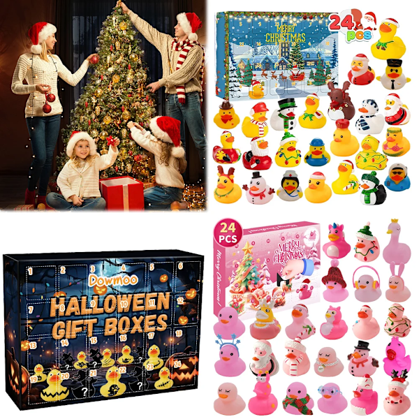 2024 Julegavekalender Juleand Adventkalender Legetøj til Børn og Småbørn Julefestgaver (XT-96-6【31.2*22.6*5.8cm，450g】) XT-96-6【31.2*22.6*5.8cm，450g】