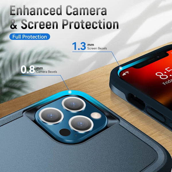 (Blå) Fodral för iPhone 13 Pro Max Ny design med 360 graders rotation