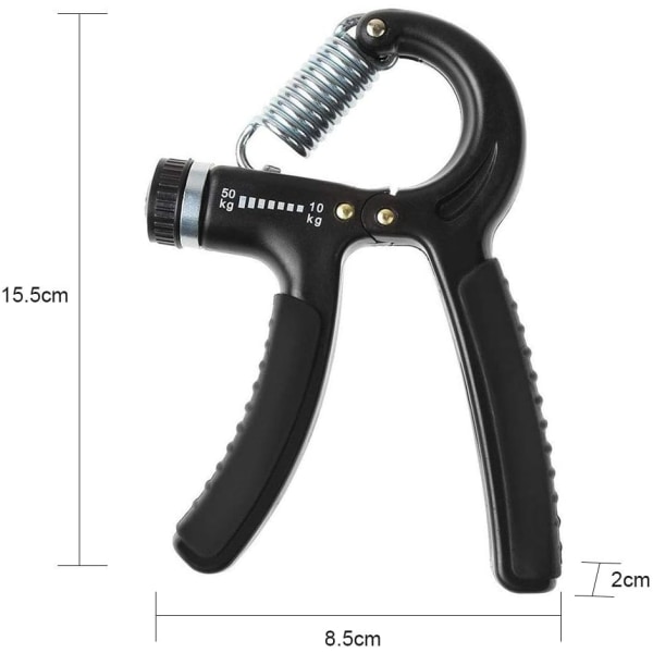 Käden harjoittaja, käden oteharjoittelu, säädettävä otevoimaharjoittelulaite Etuvarren harjoittelulaite Otevoimaharjoittelulaite voimaharjoitteluun, kuntoiluun 2 pcs