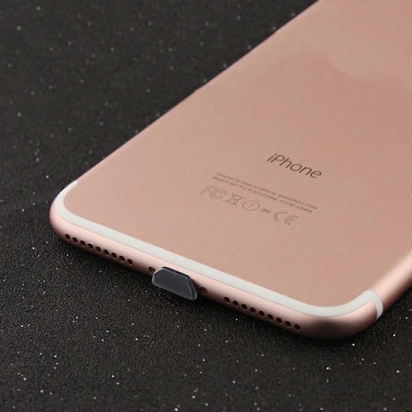 10 stk. Støvplugg Mobiltelefon Ladeport Stoppe for iPhone 7/8 7 Plus/8Plus (Svart)(h})