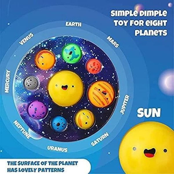 2 stk. Finger Press Bubble Fun Toys - D Solsystem Legetøj Bubble Plan