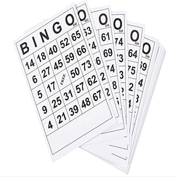 60 unike bingo-brikker BINGO-kort digitalt for barn