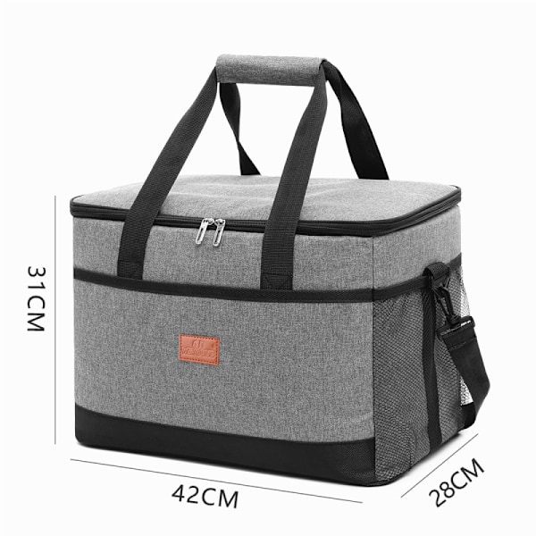 Lifewit Kylväska, Stor Vikbar Kylkorg, Kylbox, Kylväska, Picknickväska för Mattransport, Grå, 20/30/40 Liter, 20L