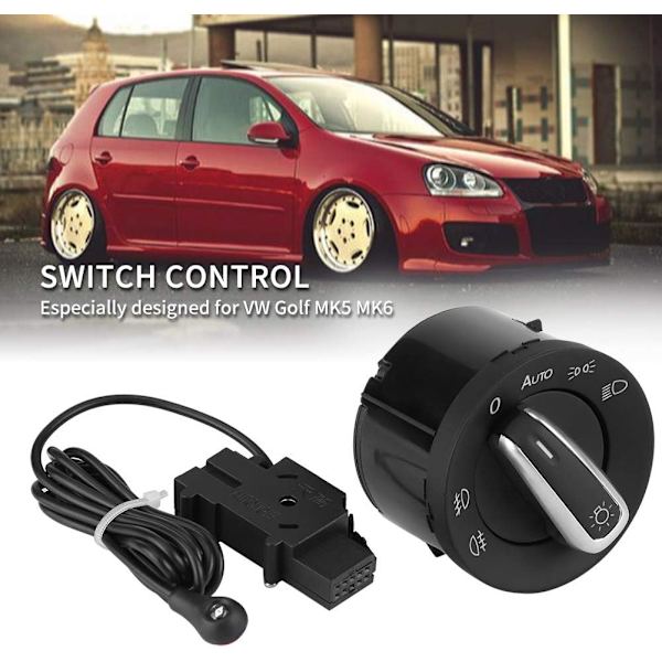 Kompatibel Forlygtekontakt Auto Automatisk Lyssensor Kontaktmodul til MK5 MK6 B6 3C Sort