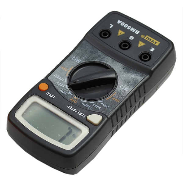 BM500A 1000V 1999M Digitalt isolasjonsmotstandsmåler Megohmmeter Megger