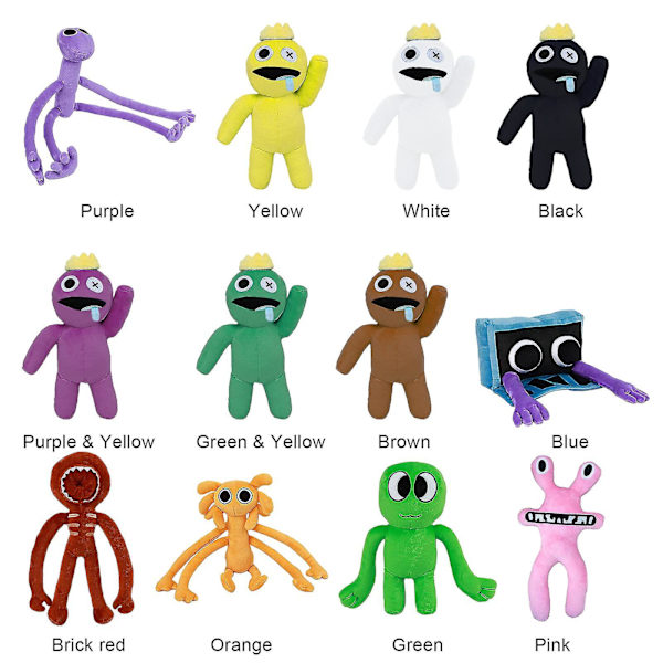Roblox Rainbow Friends Plyschleksak Cartoon Rainbow Friends Roblox Plyschdocka Fylld Mjuk Leksak För Halloween Leksaker Present Pink