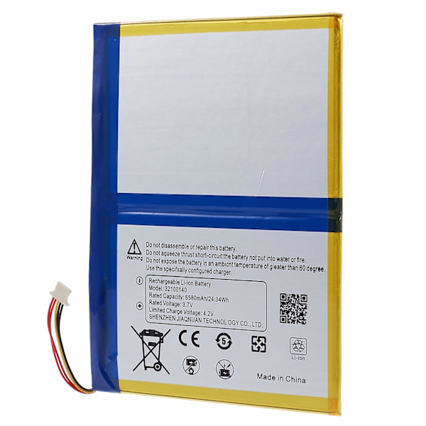 For Blackview Tab 8 3.80V 6580mAh Li-ion batteripakke (kode: 32100140)