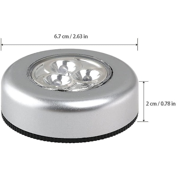 LED-lampor på batteri - Tryck för att tända - Vit ljus (6 st)