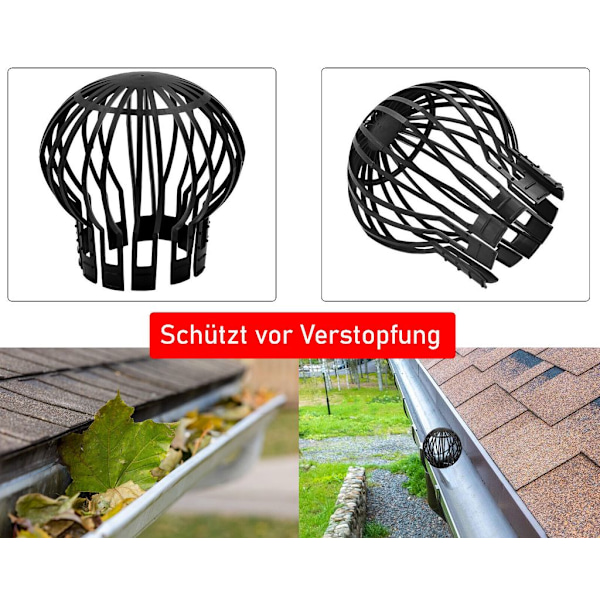 4x Lövskydd Nerledningsfilter Rännskydd Nerledningslock Avloppsskydd