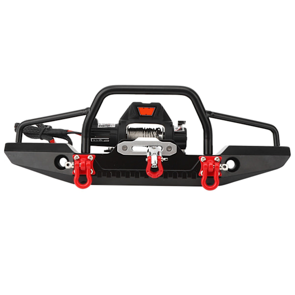 Metallfrontfanger med 2 LED-lys vinsj fjernkontroll egnet for TRX4 SCX10 RC-bil