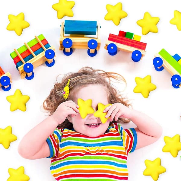 30 stk. stjerne stressbold i bulk stress relief mini skumbold til skolekarneval belønning, stk.