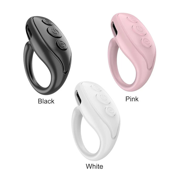 Bluetooth-fjernbetjening og sidevenderkontrol til iPhone, Android, iPad, telefonkamera, fjernudløser, selfie-knap