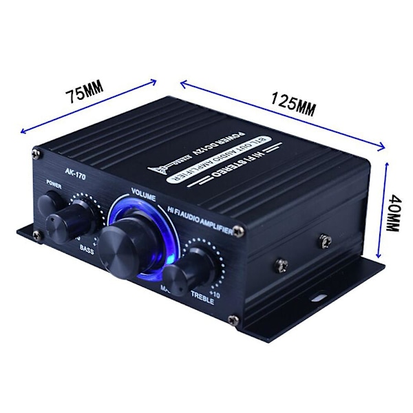 Ak170 Mini Power Portable Audio Amplifier Speaker Amplifier For Car And Home