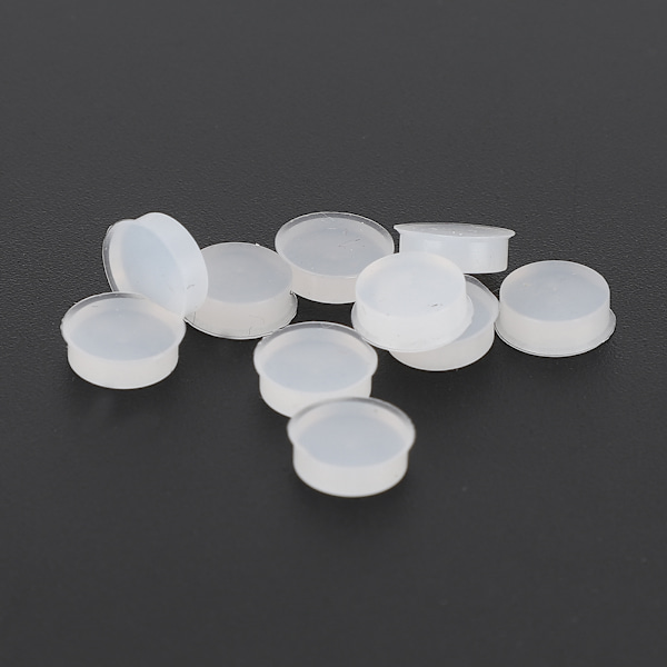 10 stk gummifløyte hullplugg erstatningssett musikkinstrument tilbehør 7x2.5mmTransparent CF99