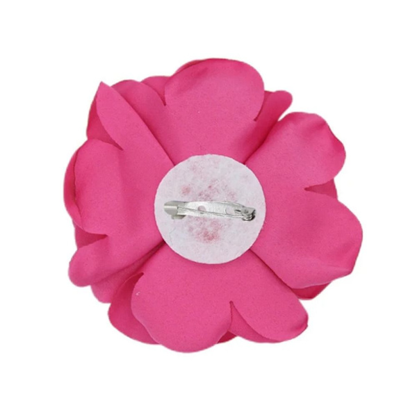 Stof Stor Rose Blomst Brosche Blomster Brosche RØD ed