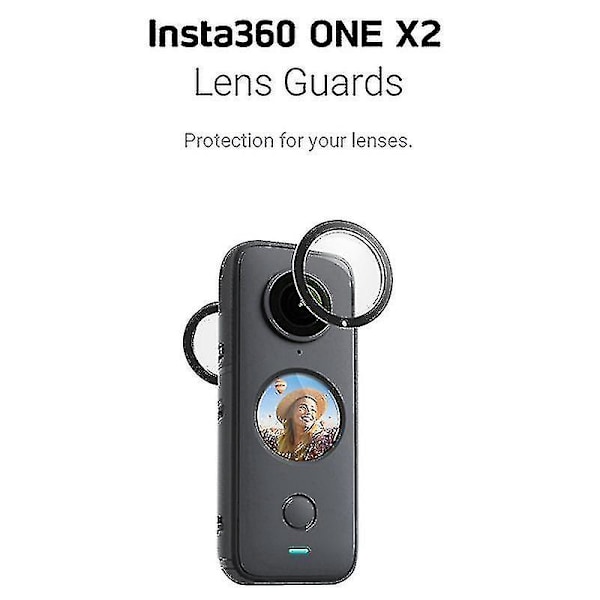 6x Linsebeskytter Kameradeksel Klistremerke Beskyttelsesdekselsett Lokk med lim for Insta 360 One X2