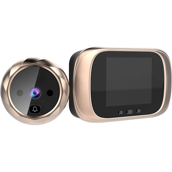 Digital dørklokke - 2,8'' - LCD-skjerm - Nattmodus - Digital dørklokke Gold
