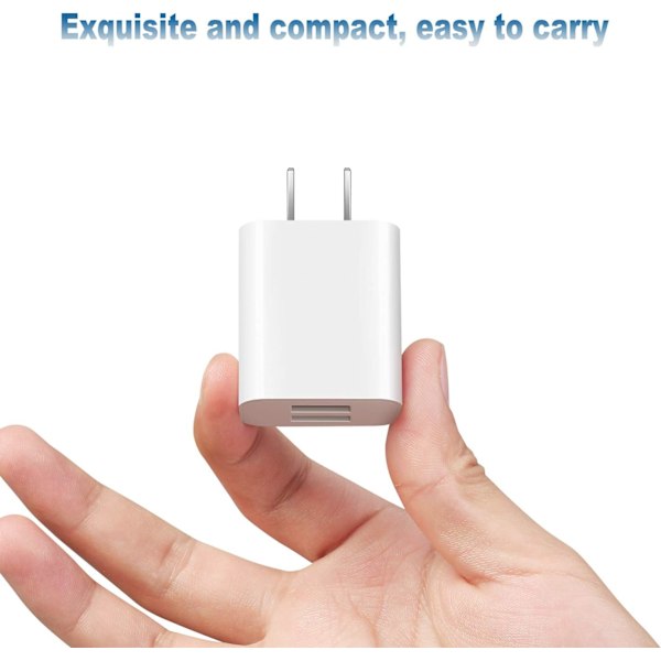 USB Wall Charger Block 2Pack Dual Port Cube Plug Power Charging Adapter Brick for Apple iPhone