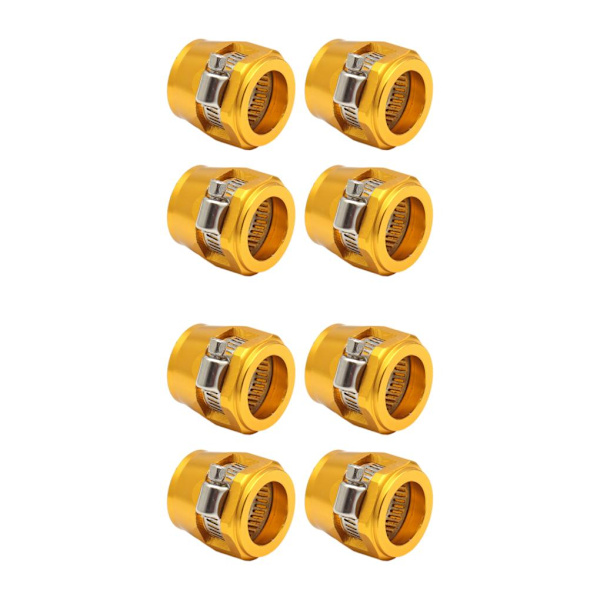 1/2/3/5 4-delad aluminium slangklämma - enkel att installera guld AN6.4pcs gold AN6.4pcs 2PCS