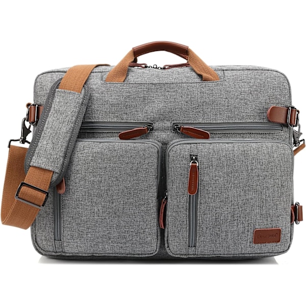 Konvertibel ryggsäck Messenger Bag Axelväska Handväska Business Portfölj Multifunktionell Reseryggsäck Passar 15,6 tums bärbar dator