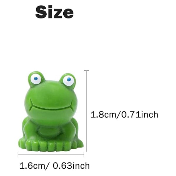 50 kpl Mini-sammakot Puutarhakoriste Resin Vihreä Sammakko Miniatyyrihahmot, Sammakot Eläinmalli Keijupuutarha