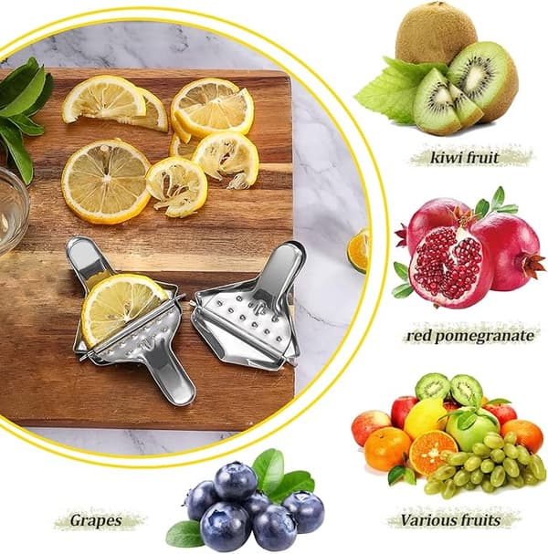 Citronpress i rostfritt stål, 6-pack, manuell juicepress (bt)