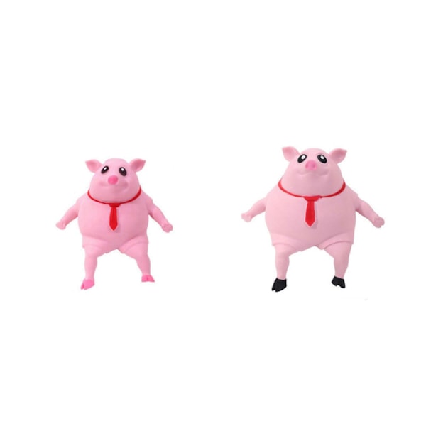 Rosa Grå Squishy Legetøj Gris Klemmelegetøj Sød Gris Mand Sensorisk Stresslegetøj Stressreducerende Legetøj til Børn og Voksne L
