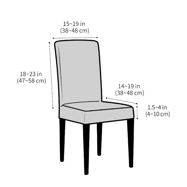 4-delt stoltrekk (svart), stretch-trekk Modern C