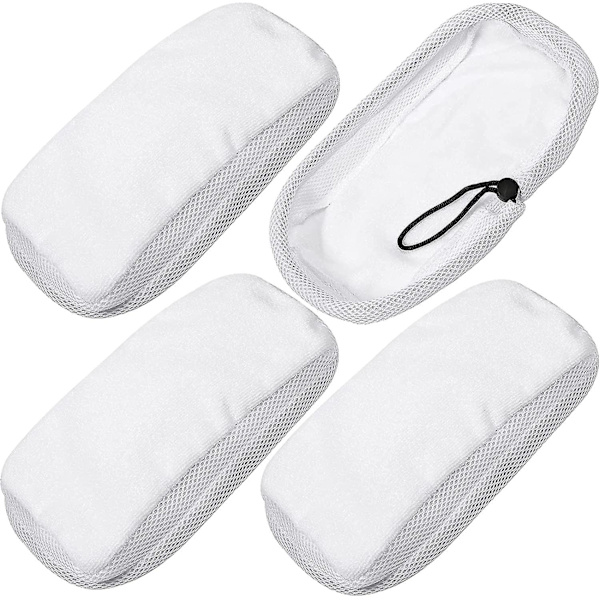 Rengöringsplattor för hårda golv, kompatibla med Morphy Richards 720020 720021 720502 9-i-1-ångmopp (4-pack)