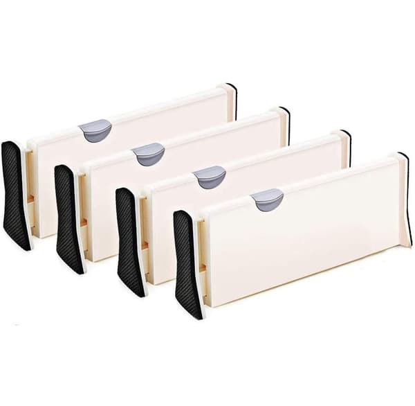 Set med 4 justerbara lådindelare Organizer Separators -