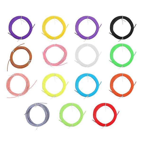 15 stk. 15 farver 3d-print filament Pcl 3d-pen filament refill til 3d-pen tilfældig farve22X10CM tilfældig farve Random Color 22X10CM