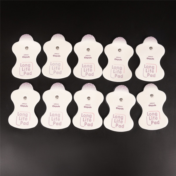 10 electrode replacement pads for Omron Elepuls L massagers White