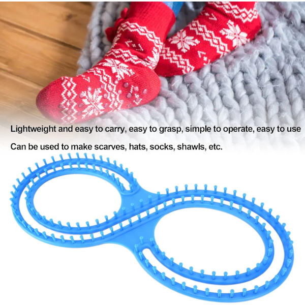 Rund Stickväv Stickbräda Stickväv Kit med Virknålar för DIY Filtstrumpor Scarfmössa - Perfekt