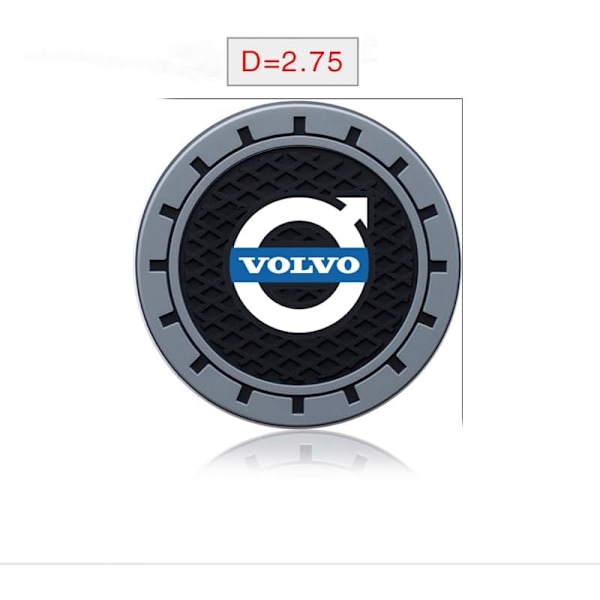 2 st. Bilkopphållare-underlägg, Kopphållare-insatsunderlägg Kompatibel med Volvo XC40 XC60 XC90 V90 V60 S90 S60 2016-2020 2021 2022, Halksäker Bilkopphållare-underlägg