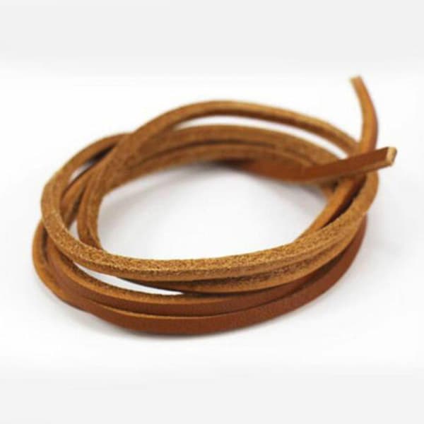 Lange 120 cm lædersnøre {bt) brown E