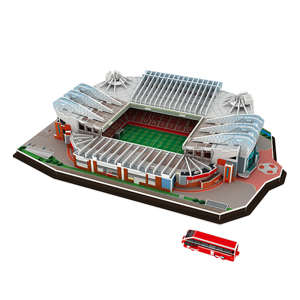 DIY 3D-puslestadion, samlet model, gave OLD TRAFFORD